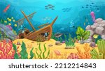Cartoon Underwater Landscape...