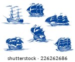 Blue Tall Ships Or Sailing...