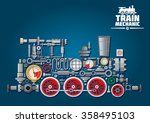 Steam Locomotive Train Made Up...