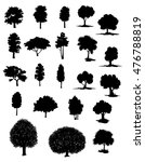 silhouettes of assorted trees... | Shutterstock . vector #476788819