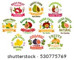juice fruits icons. fruit juice ... | Shutterstock .eps vector #530775769