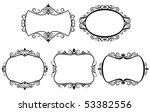 set of vintage frames isolated... | Shutterstock .eps vector #53382556