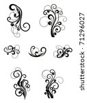 floral patterns for design.... | Shutterstock .eps vector #71296027