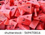 Red watermelon, watermelon slice, fresh fruit