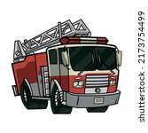 firetruck illustration. high... | Shutterstock .eps vector #2173754499