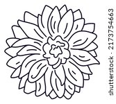 dahlia flower stroke. high... | Shutterstock .eps vector #2173754663