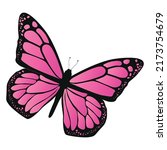 detailed pink butterfly vector. ... | Shutterstock .eps vector #2173754679