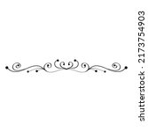 floral ornament swirls divider... | Shutterstock .eps vector #2173754903