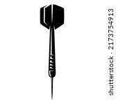 dart facing down filled stroke. ... | Shutterstock .eps vector #2173754913