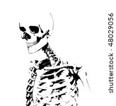 illustrated skeleton | Shutterstock . vector #48029056