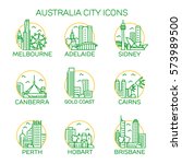 Australia City Icons. Vector