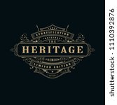 vintage label whiskey badge... | Shutterstock .eps vector #1110392876