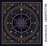 divine magic occult symbolism... | Shutterstock .eps vector #1606931746
