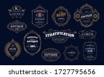 set of antique frame whiskey... | Shutterstock .eps vector #1727795656