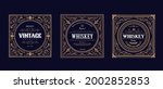 set of whiskey label vintage... | Shutterstock .eps vector #2002852853