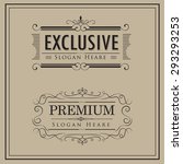 luxury logos template vintage... | Shutterstock .eps vector #293293253