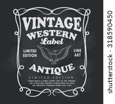 western hand drawn frame label... | Shutterstock .eps vector #318590450