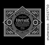 vintage frame border western... | Shutterstock .eps vector #345237710