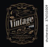 antique label western hand... | Shutterstock .eps vector #376510309