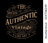 vintage label western hand... | Shutterstock .eps vector #424708249