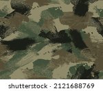 green camouflage with dry brush ... | Shutterstock .eps vector #2121688769
