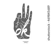 "ok" hand gesture symbol... | Shutterstock .eps vector #469845689