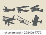 Vector image - aircraft silhouettes