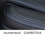 luxury black leather car... | Shutterstock . vector #1269807016