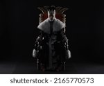 Small photo of medieval king on the throne
