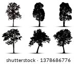 tree silhouette isolated on... | Shutterstock .eps vector #1378686776