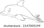 dolphin. element for coloring... | Shutterstock .eps vector #2147005199