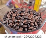 This is a beautifully presented cup of espresso, with an intense reddish-brown color and a rich, velvety crema on top. The coffee is a blend of perfectly roasted Arabica beans, creating a taste that i