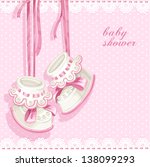 Baby Shower Card With Pink...