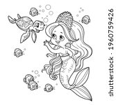 cute little mermaid girl in... | Shutterstock .eps vector #1960759426