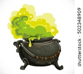 Witches Cauldron With Green...