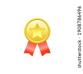 award  certificate with star... | Shutterstock .eps vector #1908786496