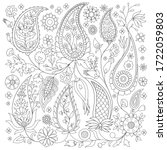 coloring page. antistress... | Shutterstock .eps vector #1722059803