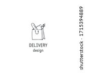 premade delivery logo template... | Shutterstock .eps vector #1715394889