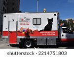 Small photo of Ottawa, Canada - August 28, 2022: The Mobile Spay Neuter Clinic truck owned by the Ottawa Humane Society provides subsidized feline spay neuter surgeries for low-income pet owners in Ottawa.