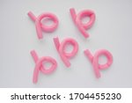 set pink hair curlers isolated... | Shutterstock . vector #1704455230
