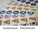 Small photo of safety signs (warning, interdict, precept)