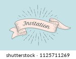 invitation. greeting card with... | Shutterstock . vector #1125711269