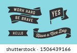 ribbon banner. set of black... | Shutterstock .eps vector #1506439166