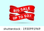 big sale up to 50 percent. red... | Shutterstock . vector #1930991969