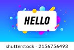 hello  speech bubble. banner ... | Shutterstock . vector #2156756493