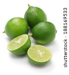 Fresh Key Limes On White...