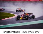 Small photo of SUZUKA, JAPAN, Suzuka Circuit, 9. October: Max Verstappen (NED) of team Red Bull wins the FIA world championship during the Japanese Formula One Grand Prix at the Suzuka Circuit on 9. October, 2022.