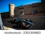 Small photo of BAKU, AZERBAIJAN, baku city circuit, 28.April.2023: #18, Lance STROLL, Aston Martin Formula 1 team, during the Azerbaijan Formula One Grand Prix at Baku City Circuit, on April 28. 2023.