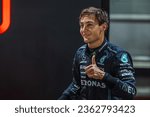 Small photo of Marina Bay Street Circuit, Singapore, Singapore, 16.September.2023; George Russell of Great Britain and Mercedes-AMG PETRONAS F1 Team during Formula One Singapore Grand Prix