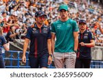 Small photo of Suzuka Circuit, Mie, Japan, 24.September.2023; Sergio Perez and Lance Stroll during Formula One Japanese Grand Prix